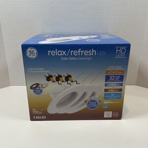 GE LED Downlight 6in White Relax Refresh Select HD Light 3pk 65W Equivalent